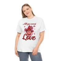 ObiteljskoPop LLC, sve što trebate je ljubav Gnome Valentine majica, Gnome Valentine's Dnevna majica,