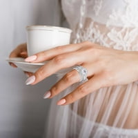 Hanxiulin Multilayer Četiri kandže Dijamantna prstena modna vjenčanica za ljubitelje PLATINUM prsten