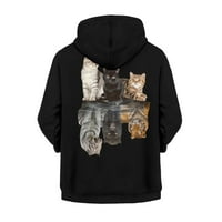Binienty Slatko mačiće Zip up hoodie teen djevojke trendi životinjski print 14y-16y dukserica sa kapuljačom