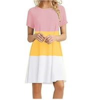 Košulje za žene Američka prodaja Cleance Casual Swlicat Striped Swirch haljina labava FIT Dame Okrugli
