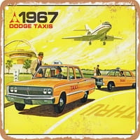Metalni znak - Dodge Taxis Vintage ad - Vintage Rusty Look