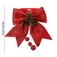 Wiueurtly Ornament String Haverters Božićni privjesak luk kravata snijega pahuljica Božić Božićni ukras
