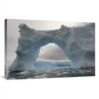 Globalna galerija u. Iceberg sa prirodnim lukom, poluotokom Antarktika, Antarktika Art Print - Flip
