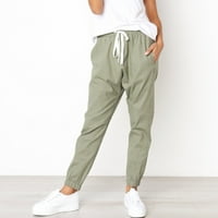 Ženske ljetne hlače za posao Retro široke pantalone za noge Ležerne prilike plus veličine Hlače Termičke