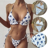 Kupaći kostim za žene Dva leptira Print Split setovi plus veličine kupaći kostim za kupalište Bikini