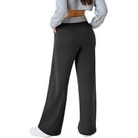 Ženske hlače sa širokim nogama visoke struke pravne hlače casual pantalone Tietoc
