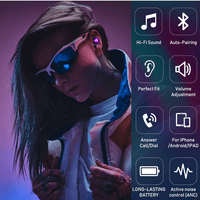 Urban Street Buds Plus True Bluetooth bežični uši za HTC želju s aktivnim ozvučenjem buke Purple