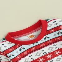 Biayxms Toddler Baby Girging Božićne hlače Gaće za majice dugih rukava uzorak s duksevima za ispis vrhova
