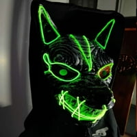 LED sjajni streamer vuk s višebojni plastični vučji kostim maski za teen