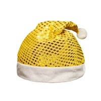 Franhais unise Santa Claus Hat za odrasle dijete, božićna kapa s pahuljivim plišanim rubom i pom pom