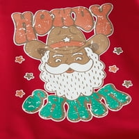 Codeop Baby Girls Bosy Božićni ROMper Santa Pismo Ispis okruglih vrata dugih rukava