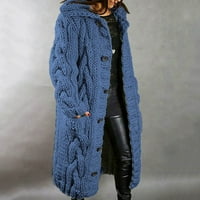 Bnwani Plus Veličina kardigan džemperi za žene s dugim rukavima s jednim grudima kardigan velika veličina