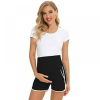 Baywell ženske kratke hlače za žene Lounge Sports Yoga trudnoće Kratke hlače sa džepovima, od 3, XL