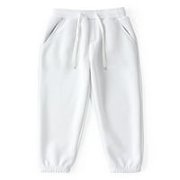 Niuer Boys Jogger pantne pantne pantne pantalone Čvrstoj boji čipke pantalone elastične struine dno