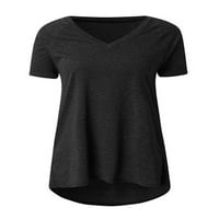 Niveer Plus veličine za žene s kratkim rukavima bluza s kratkim rukavima V izrez majica Bohemian kaftan