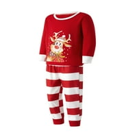Douhoow Božić pidžama za obiteljske odrasle osobe Djeca smiješna zaslona za odmor Elk Xmas PJS