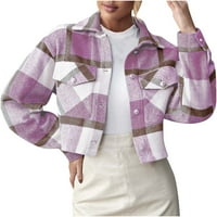 Symoidni ženski jean kaputi i jakne - modni casual udobne džepove dugih rukava na vrhu jakne odjeća