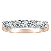 Carat okrugli oblik bijeli prirodni dijamantski kamen vjenčani prsten u 14K čvrstih ruža zlatna prstena