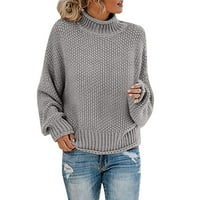 Twifer pulover džemperi za žene Ženska moda Jesen zimski pleteni džemper debela pulover Turtleneck džemper