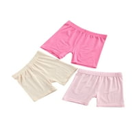 Nituyy Girls Ljetne sigurnosne hlače Dječja anti-praznina Stretch Solid Boja Srednje kratke hlače