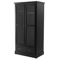 Ikea garderoba, crna, siva stakla 626.292320.1826