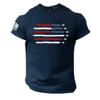 Muške majice Dan nezavisnosti Američka zastava Casual Soft Comfy kratkih rukava Tee