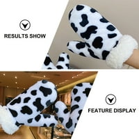 Par zimske zadebljane rukavice Udobne tople rukavice Predivne rukavice za krave