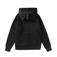 Hoodies za žene ženske dugih rukava sa kapuljačom zadebljanog pulover dukserice dukserice vrhunska crna