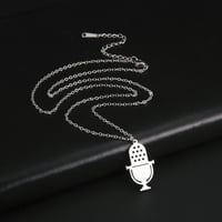 Srebrni mikrofon Privjesak od nehrđajućeg čelika Ogrlica nakit