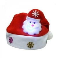 Božićni crveni šešir za odrasle i djecu LED kape za Božić