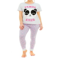 Harry Bear Womens Panda Eyes kratki rukav pidžami veličine xs-xxl