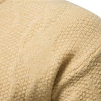 Yubnlvae Muške zimske modne ležerne pletene vunene vune sa punim bojama džemper jakna