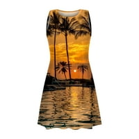 Gotyou haljine Ljetne haljine za ženska plaža Poklopac Thirt sandress casual bez rukava Hawaii Tank