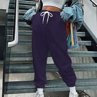 Augper Ženske dame Hlače Hipie Punk pantalone Streetwear Jogger džepni čvrsti labavi kombinezoni duge