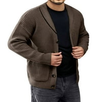 Saodimallsu Men Shawl ovratnik Cardigan labav pasući džemper sa džepovima