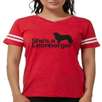 Cafepress - ona je majica Leonberger - - Ženska fudbalska majica