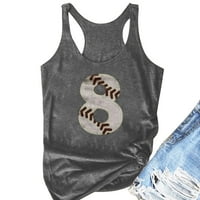 Bez rukava Crewneck Bluze pulover udoban odjeća bejzbol broj tiskane majice za tinejdžere Osnovne casual