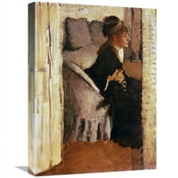 Globalna galerija u. Žena stavlja na njene rukavice Art Print - Edgar Degas