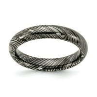 Grey Titanium prsten band zaobljen Comfort Comfort
