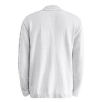 Bazyrey muns Outerwear Cleance carsigan casual šal dugih rukava punog gumba pletiva džemper bijeli 3xl
