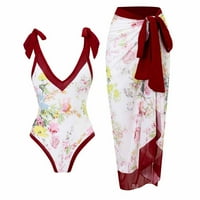 Pstuiky Sarong Pogorke za žene, Ženski jedno kupaće kostim s plažom Cover up Frap Suknja Sarong Retro