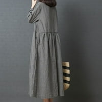 Žene duge haljine Big Code Girl Girl Japanski stil posteljina s dugim rukavima, siva
