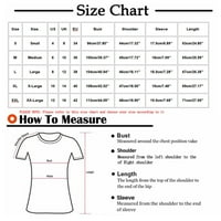 Smihono Clearence ženska moda ugodne vrhove grafičko slovo za bluza za ispis Ljetne majice kratkih rukava