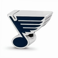 Sterling Silver NHL Logoart St. Louis Blues emaeled logo perle; za odrasle i tinejdžere; Za žene i muškarce