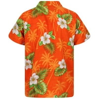 Ženska funky havajska košulja za bluza s bluzama odlazi cvijeće na vrhu