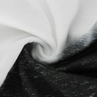 Symoidni ženski duksevi i duksevi - modni ispisani pulover okruglog vrata, dugih rukava s kapuljačom dugim rukavima, crna l