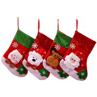 Božićni snjegović Santa Elk Bear Čarape Tkanine čarape Candy Pokloni torbi za Xmas Dekoraciju
