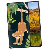 Kompatibilan sa Samsung Galaxy Note 5G futrolom telefona, jungle-tema-majmun-tigar-tablice silikonske zaštite za TEEN Girl Boy Case za Samsung Galaxy Note 5g