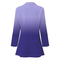Jakne za žene tiskane kardigan formalno odijelo dugih rukava kaputa za poslovne uredske jakne bluzezi