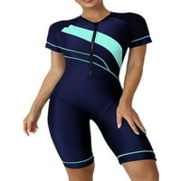 Niuer Women kupaći kostimi Zip Prednji surfanje kupaći kostim osip Atletska odjeća za plažu Kratki rukav